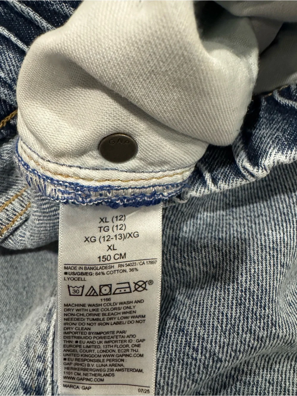 GAP Kids Light Blue Baggy Denim Jeans UNISEX
